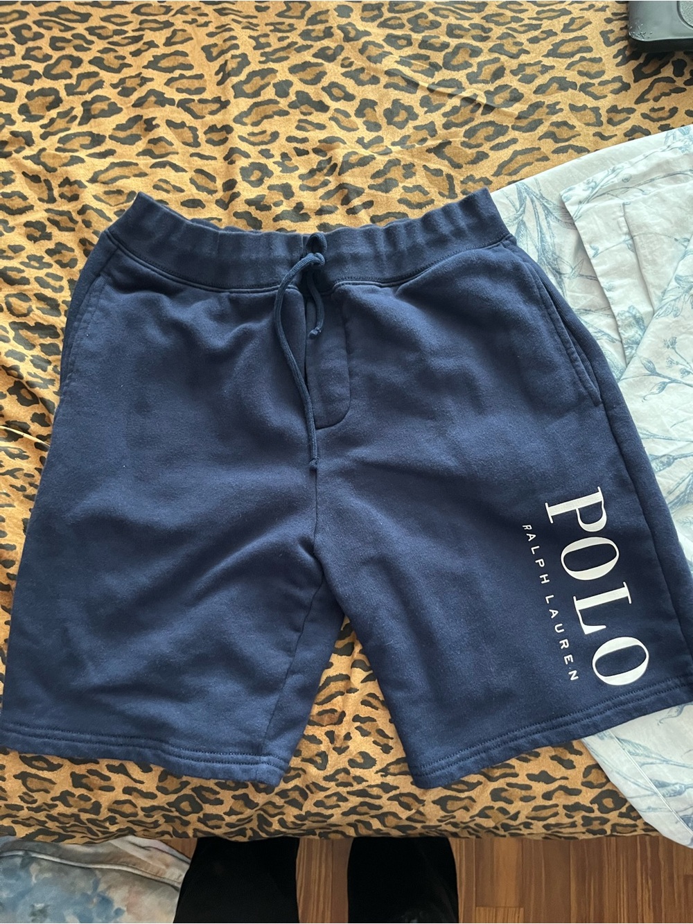 Polo by Ralph Lauren Navy Athletic Logo Drawstring Shorts